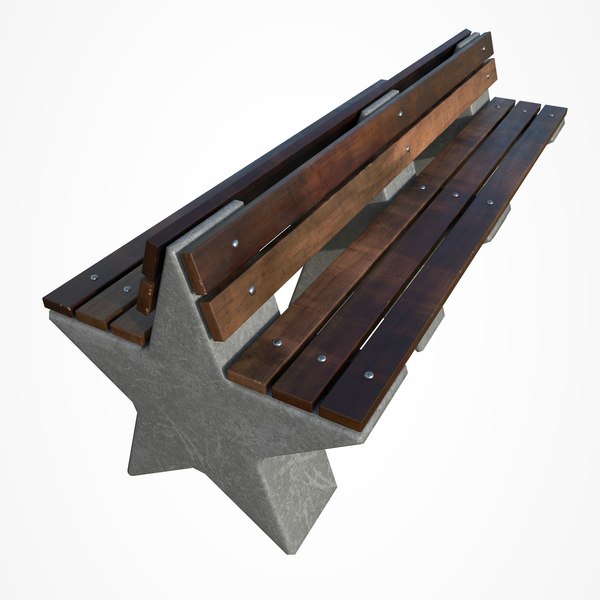 3D park bench star - TurboSquid 1399399