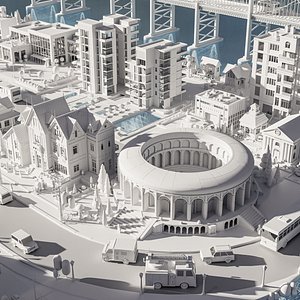 415 Stylized City Element Kitbash Collection