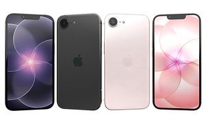 3D Apple iPhone 17e Pink And Black