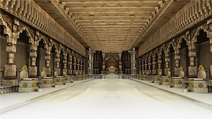 Raja darbar interior set model 3D