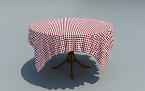 maya table simulated cloth