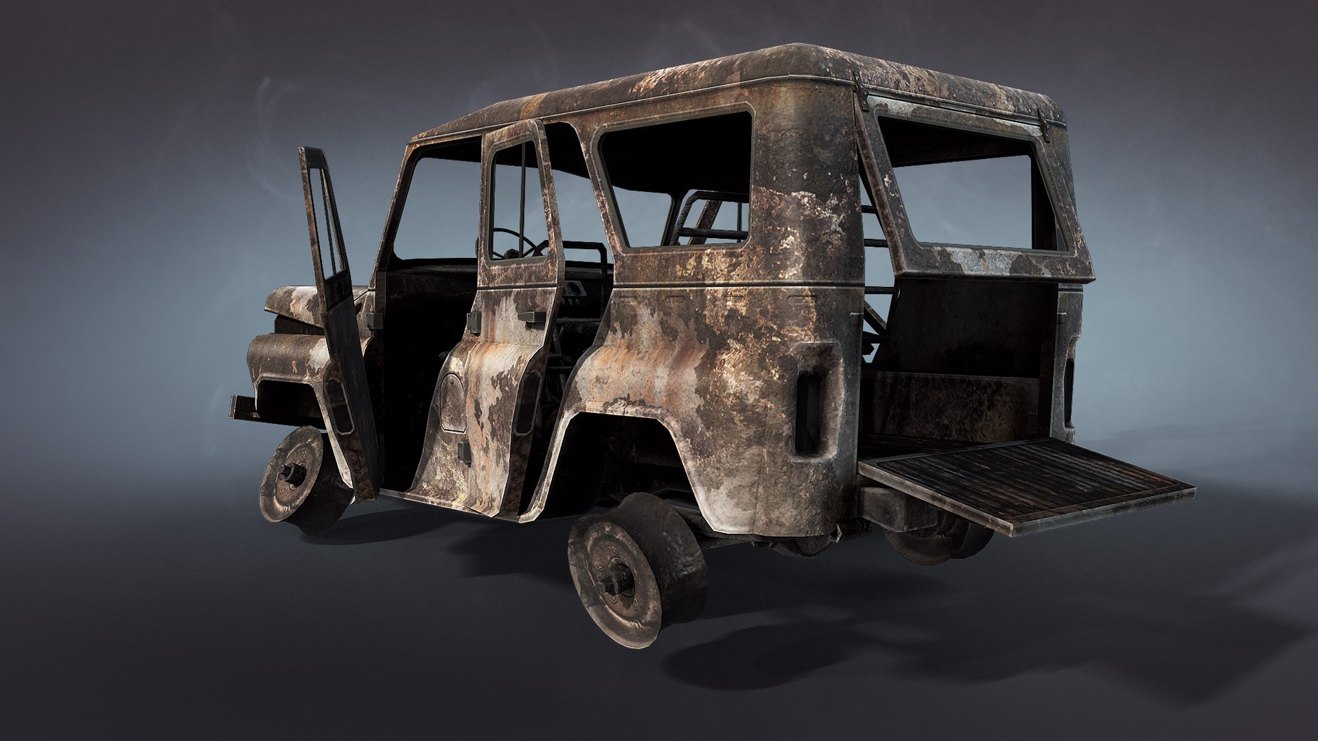 Wrecked Soviet Military Vehicles Set model https://p.turbosquid.com/ts-thumb/u2/n7zfm3/eC/03_uaz3151_military_burnt_preview/jpg/1622399686/1920x1080/fit_q87/0b432b5c66b5b95f12637f3495abb984933de122/03_uaz3151_military_burnt_preview.jpg