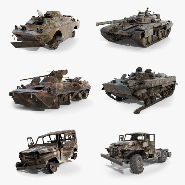 Wrecked Soviet Military Vehicles Set model