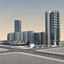 3d modern city buildings model