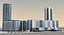3d modern city buildings model