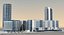 3d modern city buildings model