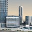 3d modern city buildings model