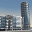3d modern city buildings model