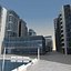 3d modern city buildings model