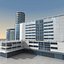 3d modern city buildings model