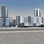 3d modern city buildings model