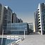 3d modern city buildings model