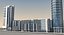 3d modern city buildings model