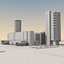 3d modern city buildings model