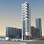 3d modern city buildings model