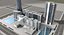 3d modern city buildings model