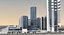 3d modern city buildings model