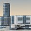 3d modern city buildings model