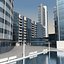 3d modern city buildings model