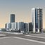 3d modern city buildings model