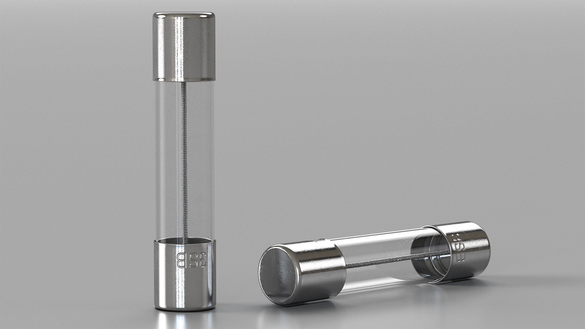 Quick Blow Glass Tube Safety Fuse 3D model preview