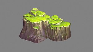 3D Moss boulders - B - mountains - rock - stone