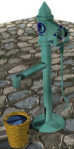 3d max pump garden vintage