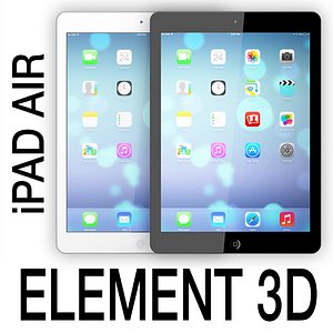 apple ipad air element 3d 3ds