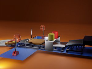 3D Breakfast in a Box model