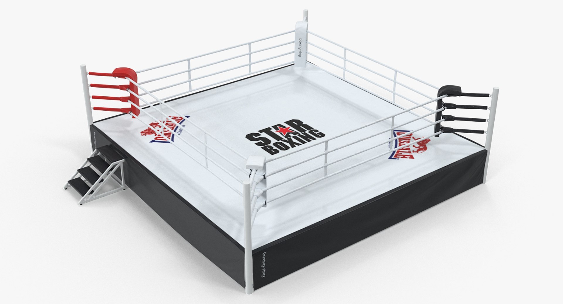 Complete Competition Boxing Ring 3D model preview