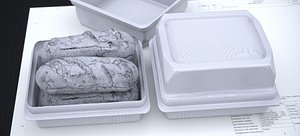 3D CHOCOLATE CHIP BUNS FOOD PACKAGE 2024 FBX model