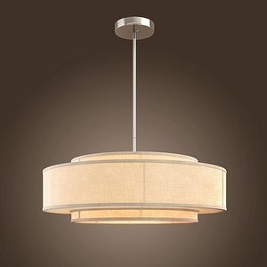 THREE-TIER LINEN BANDED PENDANT