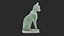 Ancient Egyptian Cat Statue Black Print