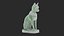 Ancient Egyptian Cat Statue Black Print