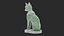 Ancient Egyptian Cat Statue Black Print