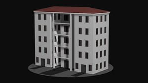 Residential urban building v1 3D model