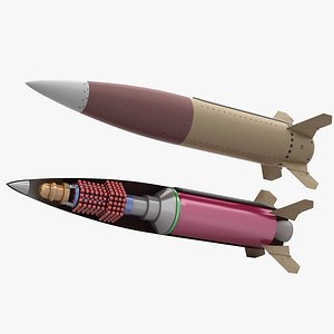 3D Lockheed Martin MGM-140 ATACMS Army Tactical Missile System 03