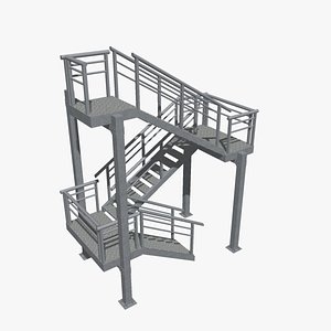 Adjustable metal stairs