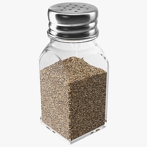 Square Glass Pepper Shaker