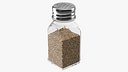 Square Glass Pepper Shaker