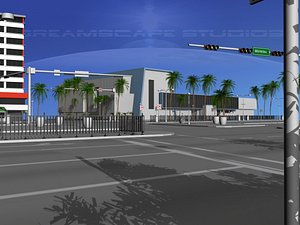 3d model biscayne streets