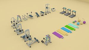 3D model sport gym fitness