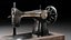 Singer Old Sewing Machine modelo 3D y textura PBR