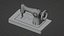 Singer Old Sewing Machine modelo 3D y textura PBR