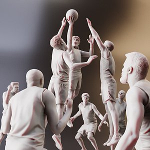 3D Basketball players