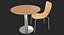 shell chair table 3d model