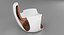 Silla curvada de madera blanca
