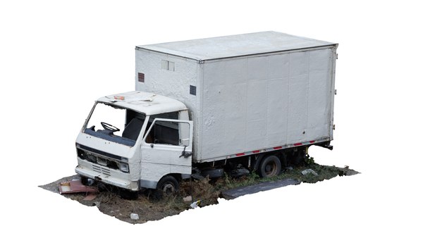 3D abandoned truck model