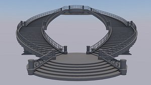 palace staircase. 3D