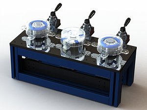 Air Gauge Station for Measuring Internal Diameters on 3 Steps 3D